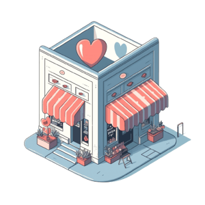 Isometric Icon of a Small Corner Market